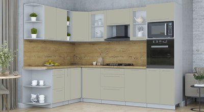 Кухонный гарнитур Интерлиния Мила Пластик 1.88x2.8 LV