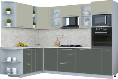 Кухонный гарнитур Интерлиния Мила Пластик 1.88x2.8 LV - фото