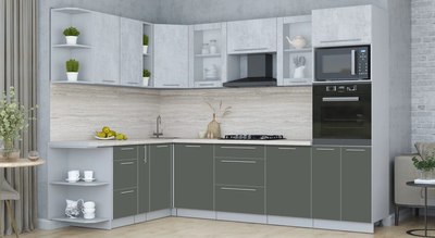 Кухонный гарнитур Интерлиния Мила Пластик 1.88x2.8 LV