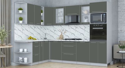 Кухонный гарнитур Интерлиния Мила Пластик 1.88x2.8 LV