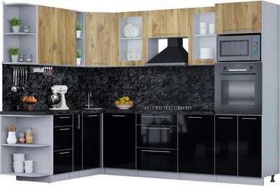 Кухонный гарнитур Интерлиния Мила Пластик 1.88x2.8 LV - фото