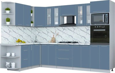 Кухонный гарнитур Интерлиния Мила Пластик 1.88x3.0 LV - фото