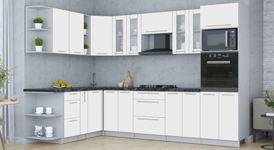 Кухонный гарнитур Интерлиния Мила Пластик 1.88x3.0 LV