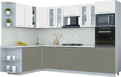 Кухонный гарнитур Интерлиния Мила Пластик 1.88x3.0 LV - фото