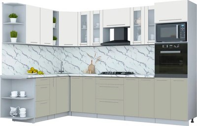 Кухонный гарнитур Интерлиния Мила Пластик 1.88x3.0 LV - фото