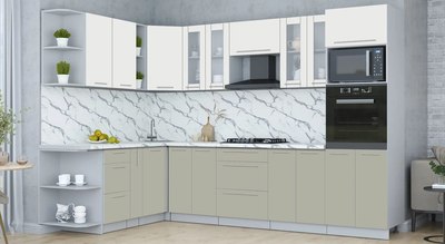 Кухонный гарнитур Интерлиния Мила Пластик 1.88x3.0 LV