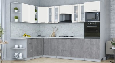 Кухонный гарнитур Интерлиния Мила Пластик 1.88x3.0 LV