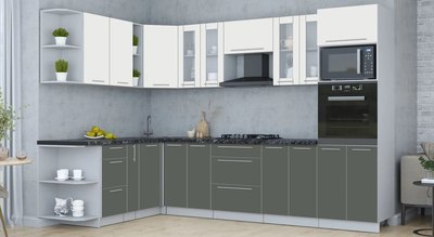 Кухонный гарнитур Интерлиния Мила Пластик 1.88x3.0 LV