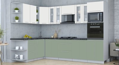 Кухонный гарнитур Интерлиния Мила Пластик 1.88x3.0 LV