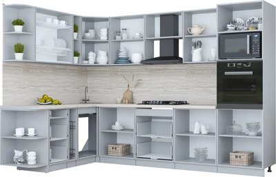 Кухонный гарнитур Интерлиния Мила Пластик 1.88x3.0 LV