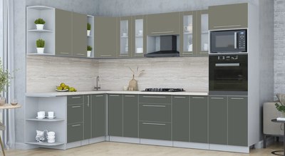 Кухонный гарнитур Интерлиния Мила Пластик 1.88x3.0 LV