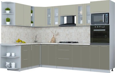 Кухонный гарнитур Интерлиния Мила Пластик 1.88x3.0 LV - фото