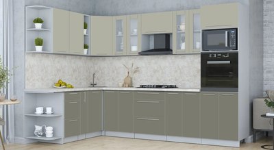 Кухонный гарнитур Интерлиния Мила Пластик 1.88x3.0 LV