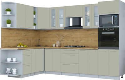 Кухонный гарнитур Интерлиния Мила Пластик 1.88x3.0 LV - фото