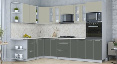 Кухонный гарнитур Интерлиния Мила Пластик 1.88x3.0 LV