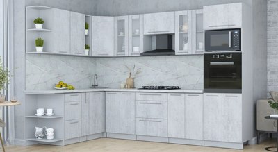 Кухонный гарнитур Интерлиния Мила Пластик 1.88x3.0 LV