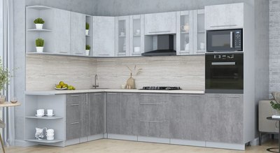 Кухонный гарнитур Интерлиния Мила Пластик 1.88x3.0 LV