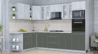 Кухонный гарнитур Интерлиния Мила Пластик 1.88x3.0 LV