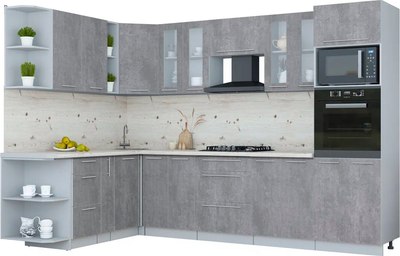 Кухонный гарнитур Интерлиния Мила Пластик 1.88x3.0 LV - фото