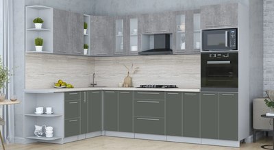 Кухонный гарнитур Интерлиния Мила Пластик 1.88x3.0 LV