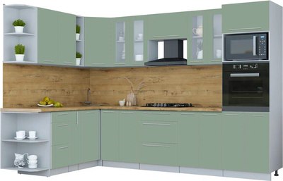 Кухонный гарнитур Интерлиния Мила Пластик 1.88x3.0 LV - фото