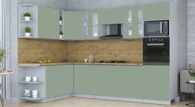 Кухонный гарнитур Интерлиния Мила Пластик 1.88x3.0 LV