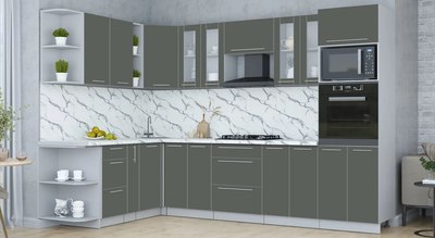 Кухонный гарнитур Интерлиния Мила Пластик 1.88x3.0 LV