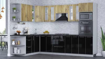 Кухонный гарнитур Интерлиния Мила Пластик 1.88x3.0 LV