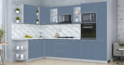 Кухонный гарнитур Интерлиния Мила Пластик 1.88x3.2 LV