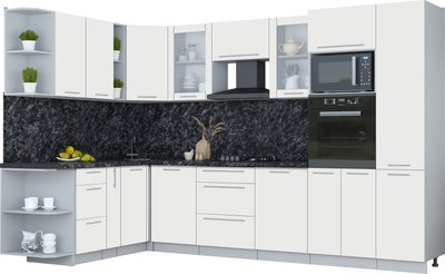 Кухонный гарнитур Интерлиния Мила Пластик 1.88x3.2 LV - фото