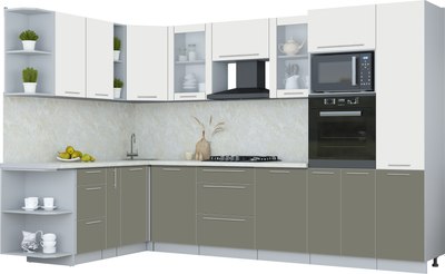 Кухонный гарнитур Интерлиния Мила Пластик 1.88x3.2 LV - фото