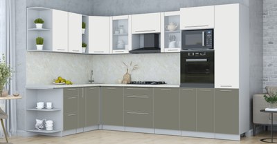 Кухонный гарнитур Интерлиния Мила Пластик 1.88x3.2 LV