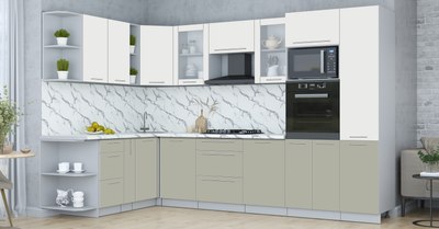 Кухонный гарнитур Интерлиния Мила Пластик 1.88x3.2 LV