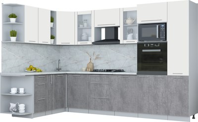 Кухонный гарнитур Интерлиния Мила Пластик 1.88x3.2 LV - фото