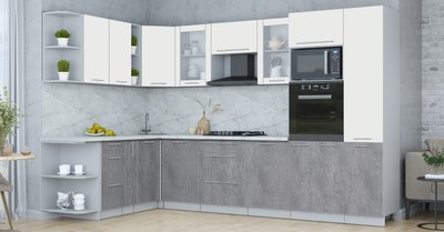 Кухонный гарнитур Интерлиния Мила Пластик 1.88x3.2 LV