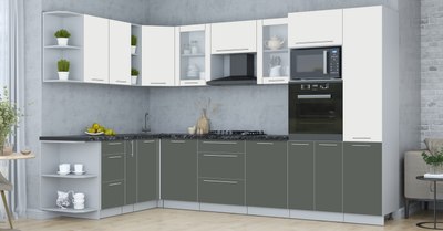 Кухонный гарнитур Интерлиния Мила Пластик 1.88x3.2 LV
