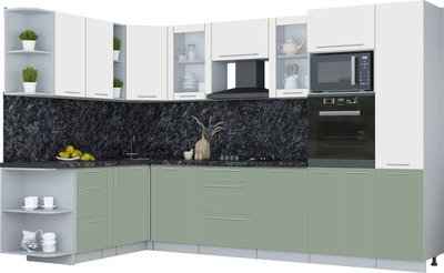 Кухонный гарнитур Интерлиния Мила Пластик 1.88x3.2 LV - фото
