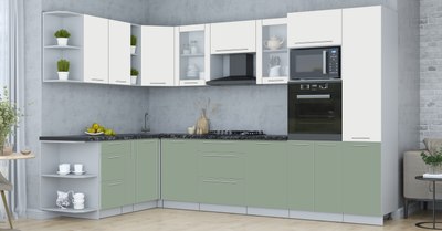 Кухонный гарнитур Интерлиния Мила Пластик 1.88x3.2 LV