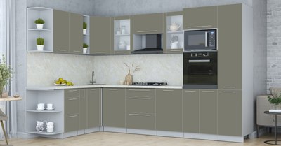 Кухонный гарнитур Интерлиния Мила Пластик 1.88x3.2 LV