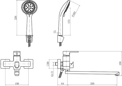 Смеситель Plstart PD22031