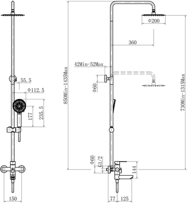 Душевая система Fashun A52401N-1