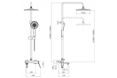 Душевая система Fashun A2486