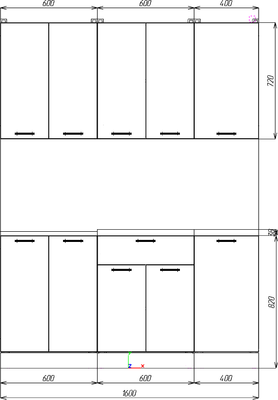 Кухонный гарнитур Eligard Lion 1.1.6