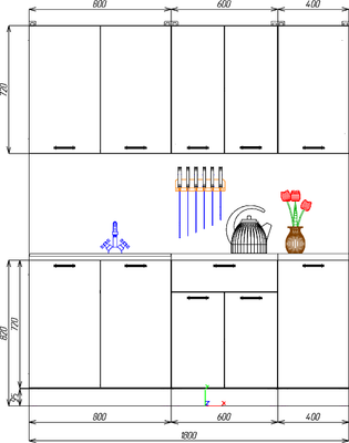 Кухонный гарнитур Eligard Lion 1.8