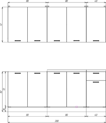 Кухонный гарнитур Eligard Lion 2.0