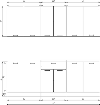 Кухонный гарнитур Eligard Lion 2.2