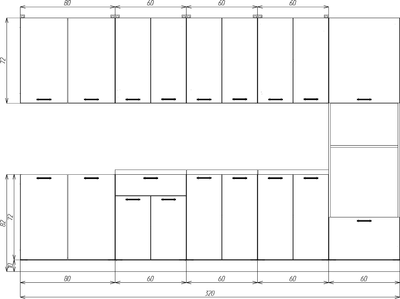 Кухонный гарнитур Eligard Lion 3.2