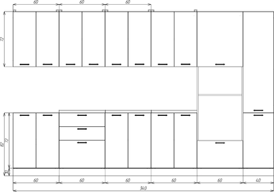 Кухонный гарнитур Eligard Lion 3.4