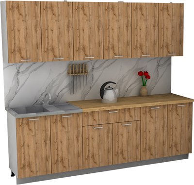 Кухонный гарнитур Eligard Lion 2.4 без столешницы - фото