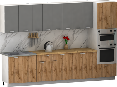 Кухонный гарнитур Eligard Lion 3.2 без столешницы - фото